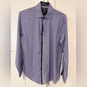 WRK Men's Purple Patterned Dress Shirt